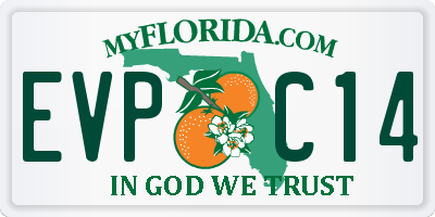 FL license plate EVPC14