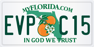 FL license plate EVPC15