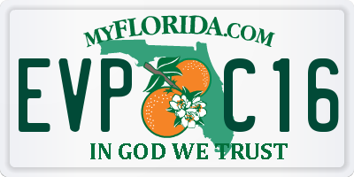 FL license plate EVPC16