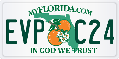 FL license plate EVPC24
