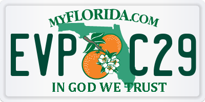 FL license plate EVPC29