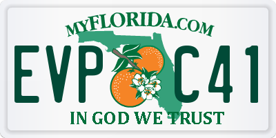 FL license plate EVPC41