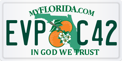 FL license plate EVPC42