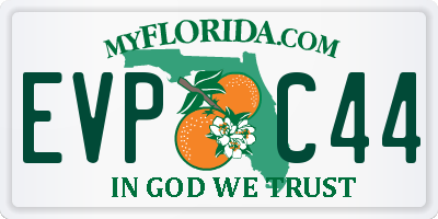 FL license plate EVPC44