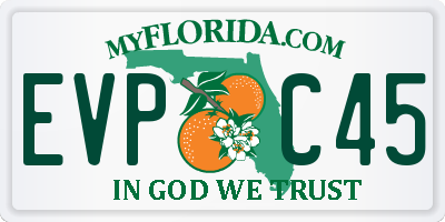 FL license plate EVPC45