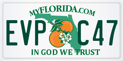 FL license plate EVPC47