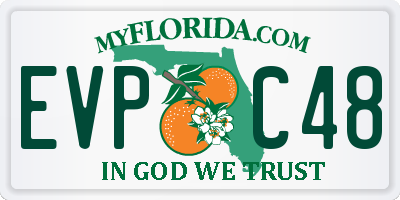 FL license plate EVPC48