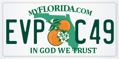 FL license plate EVPC49