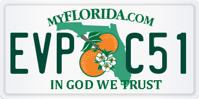 FL license plate EVPC51
