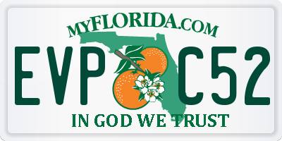FL license plate EVPC52