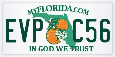 FL license plate EVPC56