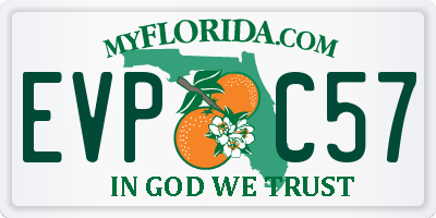 FL license plate EVPC57