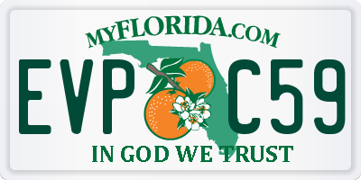 FL license plate EVPC59