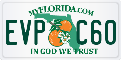 FL license plate EVPC60