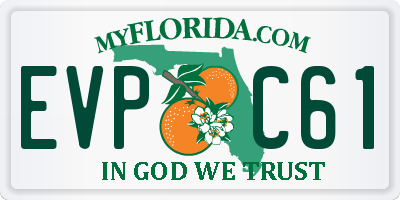FL license plate EVPC61