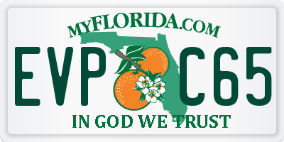 FL license plate EVPC65