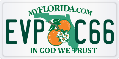 FL license plate EVPC66