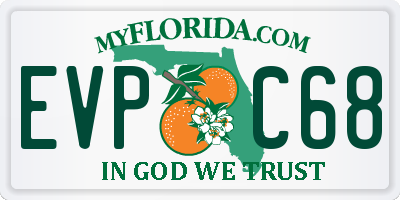 FL license plate EVPC68