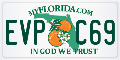 FL license plate EVPC69