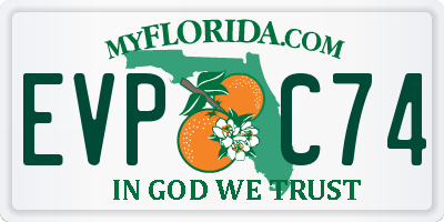 FL license plate EVPC74
