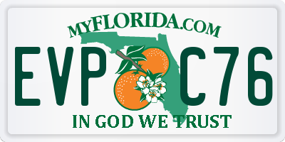 FL license plate EVPC76