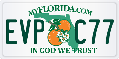 FL license plate EVPC77
