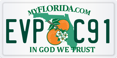 FL license plate EVPC91
