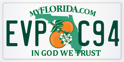 FL license plate EVPC94