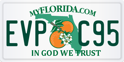 FL license plate EVPC95