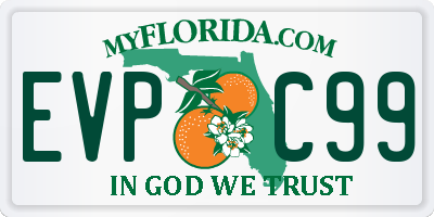 FL license plate EVPC99