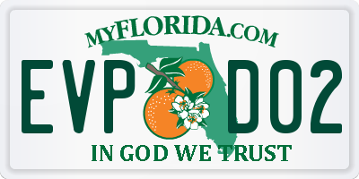 FL license plate EVPD02