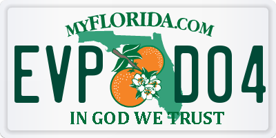 FL license plate EVPD04