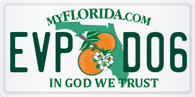 FL license plate EVPD06