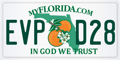 FL license plate EVPD28