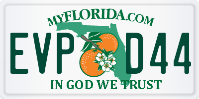 FL license plate EVPD44