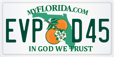 FL license plate EVPD45