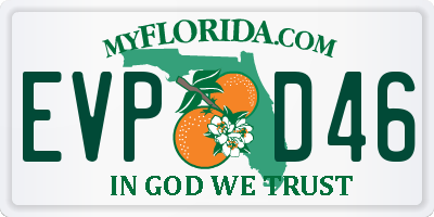 FL license plate EVPD46
