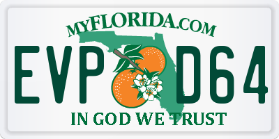 FL license plate EVPD64