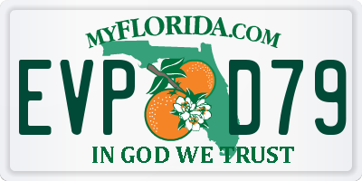 FL license plate EVPD79