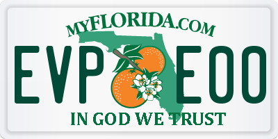 FL license plate EVPE00