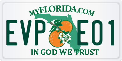 FL license plate EVPE01