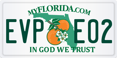 FL license plate EVPE02
