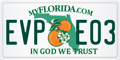 FL license plate EVPE03