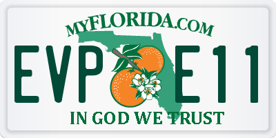 FL license plate EVPE11