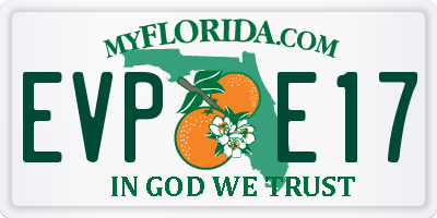 FL license plate EVPE17