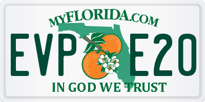 FL license plate EVPE20