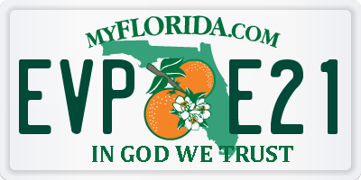 FL license plate EVPE21