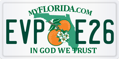 FL license plate EVPE26