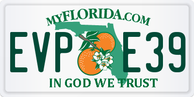 FL license plate EVPE39