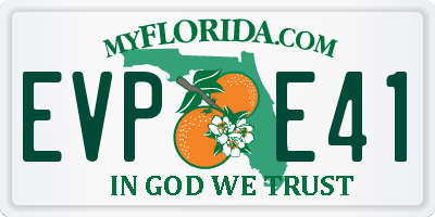 FL license plate EVPE41